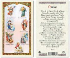 Oracion a Los 7 Arcangeles Laminated Prayer Cards - Pack of 25- Spanish Espanl picture