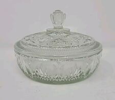 Vintage Avon Crystal Candy Dish Bowl with Lid, Keepsake Vanity Trinket RARE picture