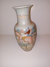 Vintage Vase Depicting Fox & Hound English Hunting Scene Horses picture