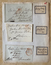 GREAT BRITAIN 3 AUTOGRAPHED COVERS to HENRY VIII  PALACE of VICTORIA r c.1839 picture