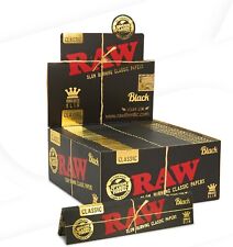 AUTHENTC Raw Classic King Size Slim black  Rolling Paper Full Box 50 pack picture