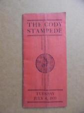 1939 Cody Stampede Rodeo Program 4th of July Wyoming Vintage Original  picture