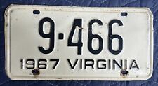 1967 Vintage Virginia License Plate - #9-466 picture