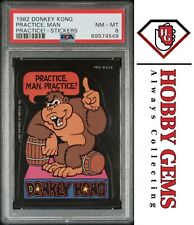 PRACTICE, MAN, PRACTICE PSA 8 1982 Topps Donkey Kong Sticker picture