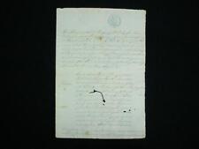 NobleSpirit {3970} Rare Puerto Rico 1856-7 Government Document Signed & Stamped picture