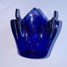 PARTYLITE Cobalt Blue Sapphire Handkerchief Glass Votives picture