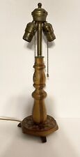Vintage Antique Metal And Wood Table Lamp  picture