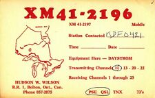 vintage CB radio QSL postcard regional map Wilson family 1960s Bolton Ontario picture