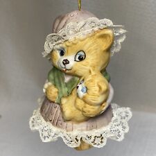 Jasco Caring Critters Chimer Porcelain Christmas Ornament Mama/Baby Bear 50% off picture