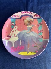 Vintage 1990's Kids Barbie Ballerina Melamine Plate picture