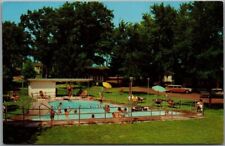 Wisconsin Dells WI Postcard BLACK OAKS HOTEL Pool / Bathing Scene c1950s Unused picture