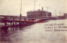 1913 COLUMBUS, OHIO FLOOD. STATE STREET BRIDGE JUST BREAKING picture