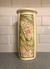 ANTIQUE WELLER VASE ROMA~GRAPES &LEAVES~Art Pottery 10’X4.5’~ EARLY 1900'S picture