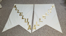 PAIR OF CHURCH BANNERS PARAMENTS HAND-CRAFTED ALLELUIA 40