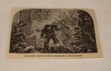 1877 magazine engraving ~ CHASING COMMUNISTS IN CATACOMBS, Paris picture