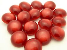 12 Pcs Vintage Italian New Old Stock Casein Red Dome Iridescent Shank Buttons picture