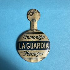 Fiorello La Guardia New York local tab campaign pin button political picture