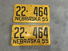 1955 nebraska license plates Pair picture