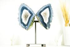 18.5 Lb Collector-Grade Agate Geode Butterfly Wings, Large Natural Agate picture