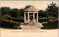 Keokuk IA-Iowa, Birge Fountain, Greetings, Rand Park Vintage Souvenir Postcard picture