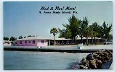 NORTH ANNA MARIA ISLAND, Florida FL ~ Roadside ROD & REEL MOTEL c1960s Postcard picture