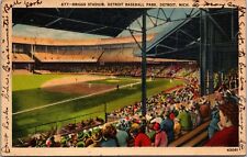Briggs Baseball Stadium Detroit Mi. Lower Deck Postcard #677 43061 picture