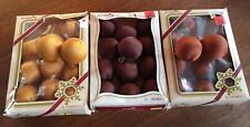 Vintage Pyramid Rauch Satin Sheen 1.75” Ornament Lot of 36 RARE COLORS picture