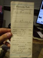 1899 Land Mortgage Property Deed Lexington Mansfield Richland County Ohio Record picture