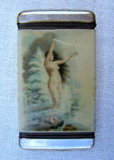 ANTIQUE RISQUE’ NUDE GIRL AMERICAN MATCH SAFE CIRCA EARLY 1900's picture
