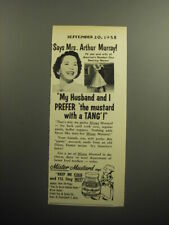 1958 Mister Mustard Ad - Says Mrs. Arthur Murray picture
