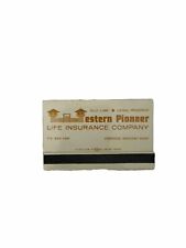 Vintage Western Pioneer Life Insurance Matchbook RARE picture