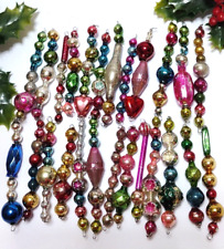 Vtg Christmas Ornaments 25 Mercury Glass Bead Icicles 2 1/2