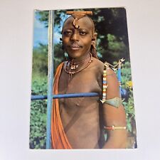 Masai Warrior Postcard UNP VTG Continental  picture