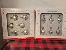 2 Set Glass Christmas Ornaments Mini Holiday Home Collection by MerryBrite Round picture