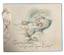 Vintage Greeting Card Gibson New Baby Congratulations picture