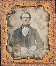 Very Handsome Light Eyed Young Man Perfect Hair 1/6 Plate Daguerreotype T221 picture