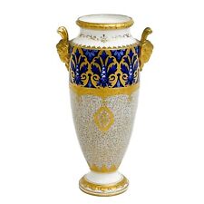 Coalport England Porcelain Twin Handled Vase or Urn Cobalt & Gilt c 1900 picture