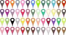 [52X] Assorted Colors Map Pointer Stickers Vinyl Removable Globe Marker Decal picture
