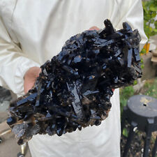 7.6lb Large Natural Smoky Black Quartz Crystal Cluster Raw Mineral Specimen picture