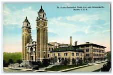 c1910 St. James Cathedral Ninth Ave. Columbia St. Seattle Washington WA Postcard picture