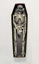 VTG 1996 Poseable Skeleton 3’ tall Halloween Articulate Xessories Coffin Box New picture