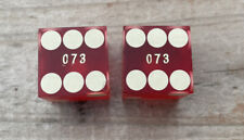 Vintage Binions Horseshoe Club Pair Of Dice Matching Serial Numbers “073” picture