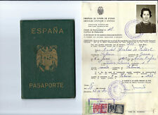 JUDAICA GREECE SPAIN  CONSULATE 3 DOCUMENTS FOR JEWISH FAMILY ATHENS 1950 - 60s picture