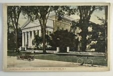 Vintage Postcard, Old Car, Bike, New Masonic Temple, Watertown New York (NY) picture