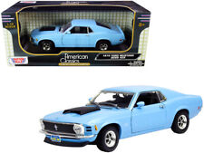 1970 Ford Mustang Boss 429 Light Blue 1/18 Diecast Model Car by Motormax picture