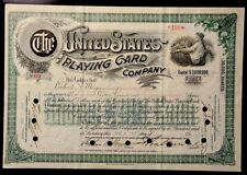 WW1 Era 1917 USPCC Playing Cards Stock Certificate Robert Morgan Signed Bond picture