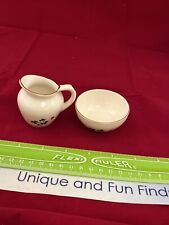 Vintage Carrigaline Pottery Cork Ireland Small Creamer and Open Sugar  picture