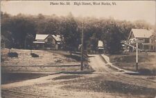 High Street West Burke Vermont Railroad Crossing Sign RPPC c1900s Postcard picture