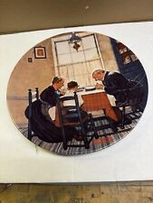 1981 Vintage Norman Rockwell Collectable Plate Daily Prayer #4648 picture