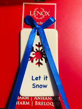 Lenox ORNAMENT  CHARM ~ LET IT SNOW snowflake  NIP picture